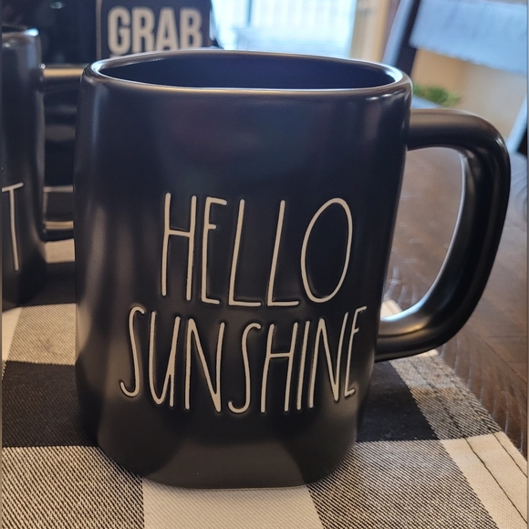 Rae Dunn Other - 🔥2For$20 Rae Dunn "HELLO SUNSHINE" Black Mug